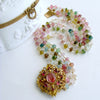 #2 Clarissa Necklace - Afghani Tourmaline Pink Pinchbeck Clasp