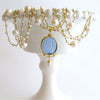 #3 Taormina Necklace - Pearls Venetian Blue Intaglio